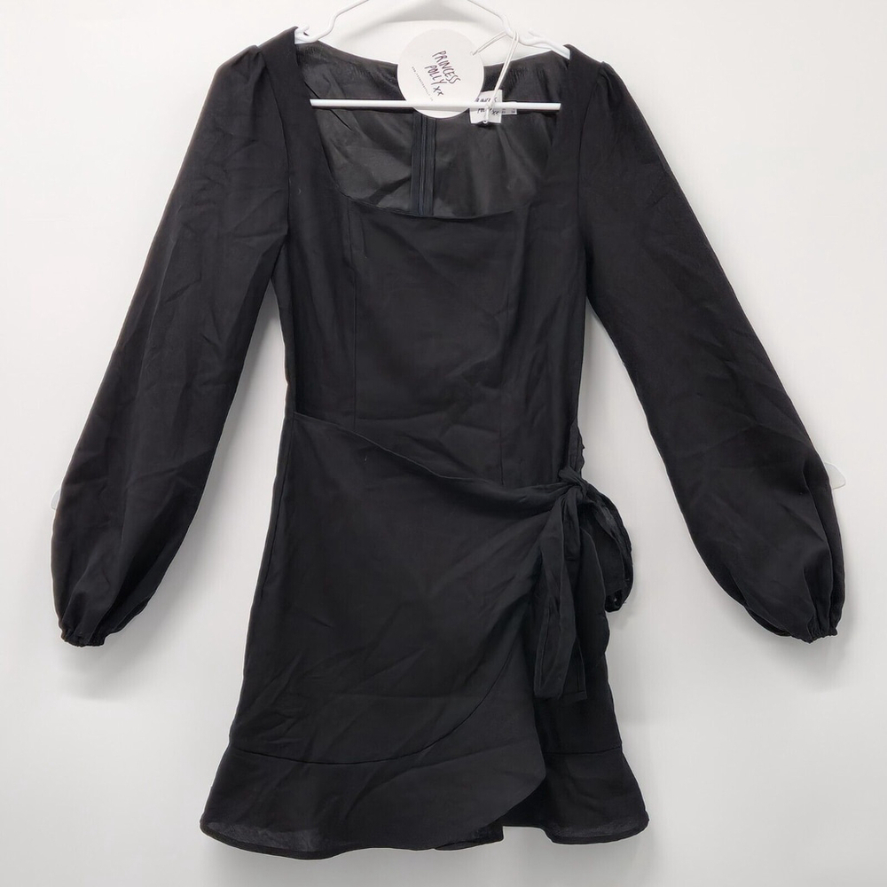 NWT Princess Polly Villa Mini Dress Goth Witchy Dark Academia Balloon Sleeve Sz4